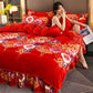 Winter thickened milk velvet four-piece warm quilt cover