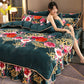 Winter thickened milk velvet four-piece warm quilt cover