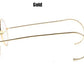 Vintage Round Optical Wire Rim Eyeglasses Metal Frame with Cable Temples Wrap Around Ears