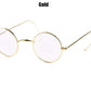 Vintage Round Optical Wire Rim Eyeglasses Metal Frame with Cable Temples Wrap Around Ears