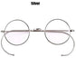 Vintage Round Optical Wire Rim Eyeglasses Metal Frame with Cable Temples Wrap Around Ears