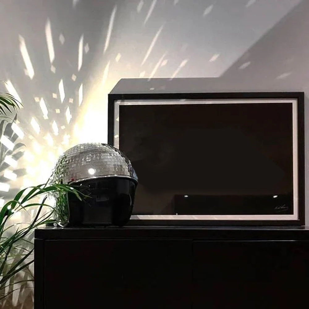 Disco Ball Helmet with Retractable Visor for Nightclub Cool Props