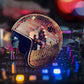 Disco Ball Helmet with Retractable Visor for Nightclub Cool Props